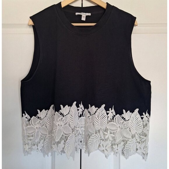 💙 Derek Lam 10 Crosby Lea Lace Crocket Trim Top Size 16 Preppy Fall Quite Luxur - Picture 8 of 8